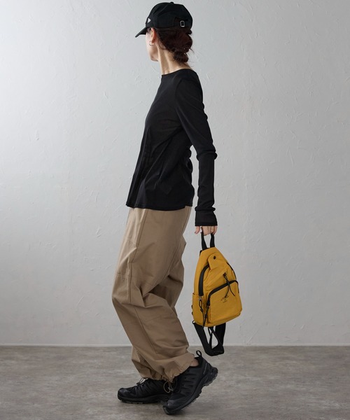 &MARKS(アンドマークス)の「N3【2WAY】ナイロンミニリュック(バックパック/リュック・レディース・ブラック/カーキ/ライトブルー/チャコールグレー/イエロー・FREE)」の9枚目の写真