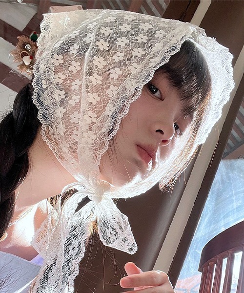 花柄レース 大人ボンネット cula1152（その他ヘアアクセサリー