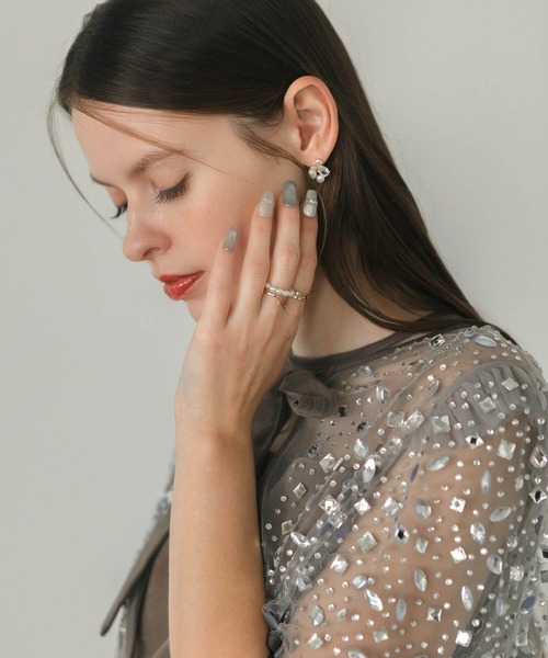 Anail（エーネイル）の「3D水光ネイルストーンシルバーブルーマグネットバレリーナネイルチップ（ネイルシール/ネイルチップ・レディース・ブルー・LARGE/MEDIUM/SMALL）」の7枚目の写真