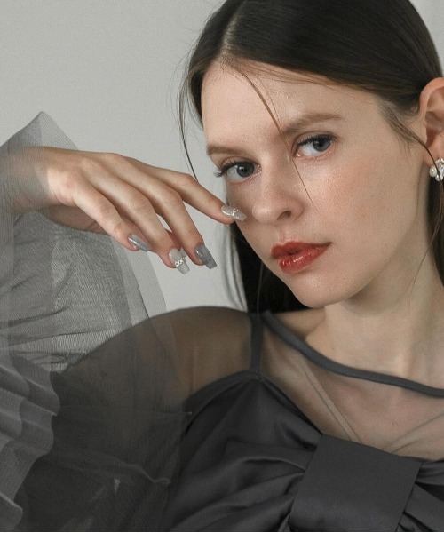 Anail（エーネイル）の「3D水光ネイルストーンシルバーブルーマグネットバレリーナネイルチップ（ネイルシール/ネイルチップ・レディース・ブルー・LARGE/MEDIUM/SMALL）」の2枚目の写真