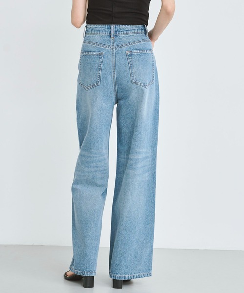 関税込み【LEMAIRE】HIGH WAIST DENIM PANT ハイウエストデニム Denim Indigo High Waisted Curved Pants | LEMAIRE