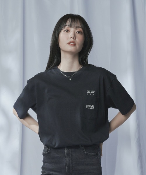 Manhattan Portage（マンハッタンポーテージ）の「S/S Print T-Shirt（Tシャツ/カットソー・メンズ・ホワイト/ブラック/ベージュ/ライトパープル・MEDIUM/SMALL/X-LARGE/LARGE）」の14枚目の写真