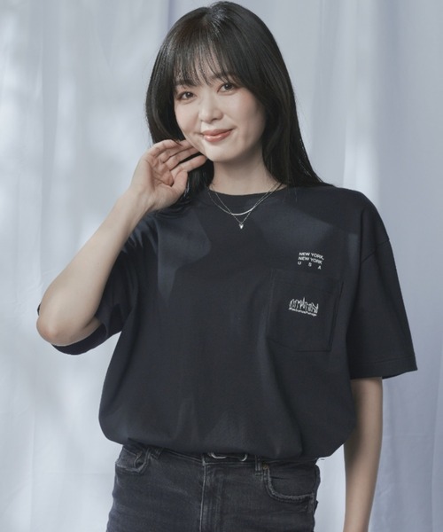 Manhattan Portage（マンハッタンポーテージ）の「S/S Print T-Shirt（Tシャツ/カットソー・メンズ・ホワイト/ブラック/ベージュ/ライトパープル・MEDIUM/SMALL/X-LARGE/LARGE）」の16枚目の写真