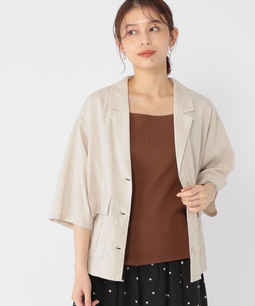 コットンリネンハーフスリーブシャツ WEB限定追加》コットンリネンハーフスリーブシャツ（シャツ