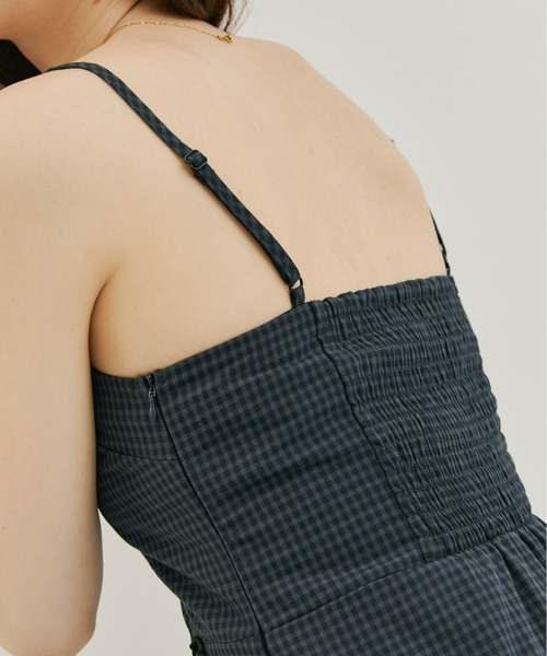 Olu.(オルドット)の「レースアップキャミソールワンピース(ワンピース・レディース・グレー系その他/ブラック×ベージュ・0/1)」の4枚目の写真