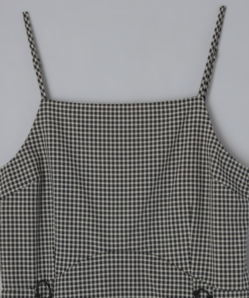 Olu.(オルドット)の「レースアップキャミソールワンピース(ワンピース・レディース・グレー系その他/ブラック×ベージュ・0/1)」の7枚目の写真