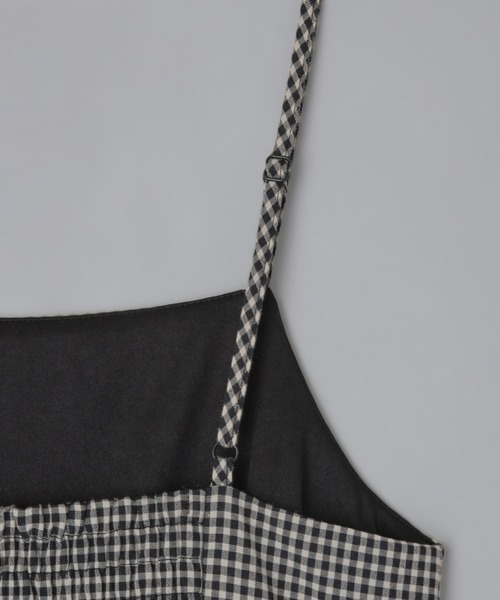 Olu.(オルドット)の「レースアップキャミソールワンピース(ワンピース・レディース・グレー系その他/ブラック×ベージュ・0/1)」の15枚目の写真