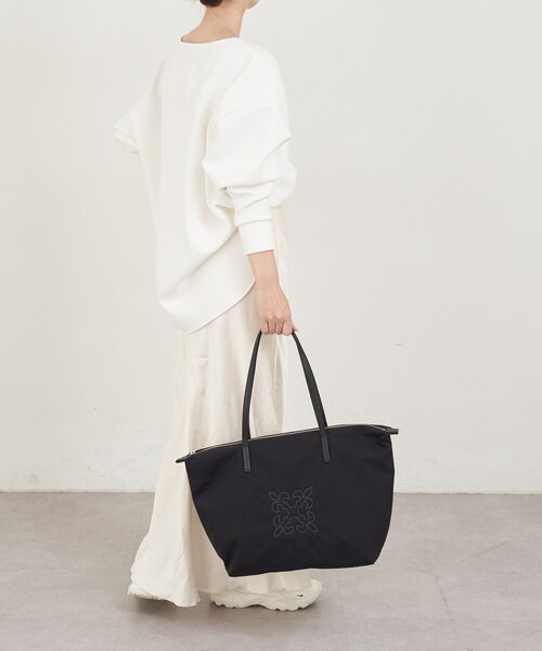 russet（ラシット）の「コーデュラナイロントートバッグ（トートバッグ・レディース・グレイッシュベージュ/ブラック/グレー・FREE）」の8枚目の写真