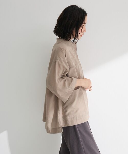 Green　Parks（グリーンパークス）の「ミリタリーシャツジャケット（ノーカラージャケット・レディース・カーキ/ブラウン/ベージュ・FREE）」の19枚目の写真