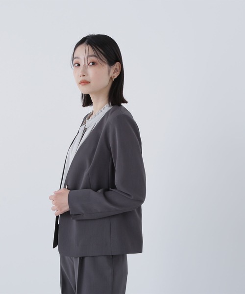 NATURAL BEAUTY BASIC ジャケット ノーカラージャケット