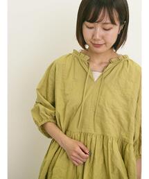 Samansa Mos2 | 裾刺繍前後2WAYスキッパーチュニック(シャツ/ブラウス)