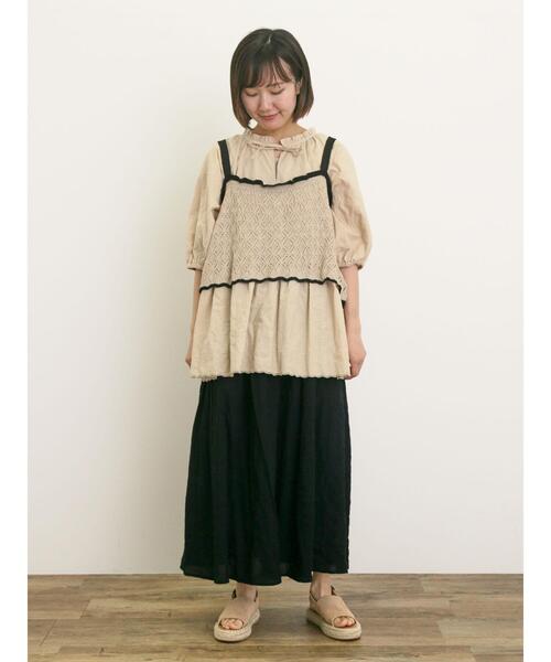 Samansa Mos2（サマンサ モスモス）の「裾刺繍前後2WAY