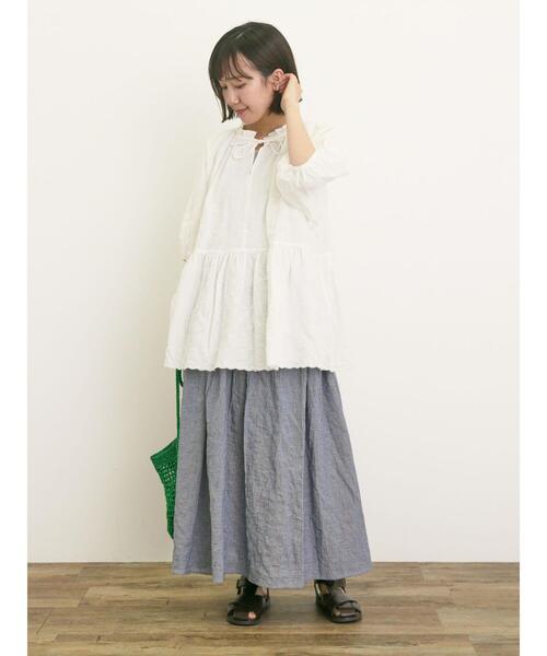 ✰Samansa Mos2 刺繍入りチュニック 半袖 ホワイト ✰Samansa Mos2 刺繍入りチュニック 半袖 ホワイト サマンサ モスモス