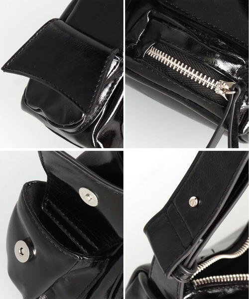 ANAP（アナップ）の「ポケット デザイン 2way ショルダー バッグ（ショルダーバッグ・レディース・ブラウン/ブラック・FREE）」の3枚目の写真