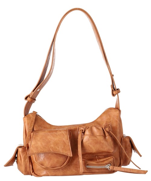 ANAP（アナップ）の「ポケット デザイン 2way ショルダー バッグ（ショルダーバッグ・レディース・ブラウン/ブラック・FREE）」の5枚目の写真