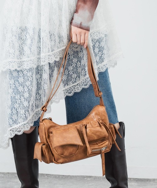 ANAP（アナップ）の「ポケット デザイン 2way ショルダー バッグ（ショルダーバッグ・レディース・ブラウン/ブラック・FREE）」の21枚目の写真