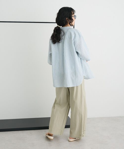 CRAFT STANDARD BOUTIQUE（クラフトスタンダードブティック）の「ハーフプラケット半袖シャツ【ユニセックス】（シャツ/ブラウス・レディース・ブルー系その他7/ブルー系その他6・S/M/L）」の3枚目の写真