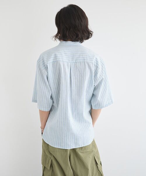 CRAFT STANDARD BOUTIQUE（クラフトスタンダードブティック）の「ハーフプラケット半袖シャツ【ユニセックス】（シャツ/ブラウス・レディース・ブルー系その他7/ブルー系その他6・S/M/L）」の6枚目の写真