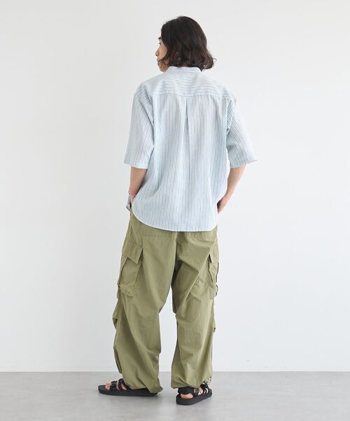 CRAFT STANDARD BOUTIQUE（クラフトスタンダードブティック）の「ハーフプラケット半袖シャツ【ユニセックス】（シャツ/ブラウス・レディース・ブルー系その他7/ブルー系その他6・S/M/L）」の9枚目の写真