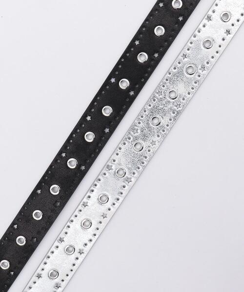 WEGO（ウィゴー）の「WEGO/スターハトメベルト（ベルト・レディース・ブラック/シルバー・FREE）」の3枚目の写真