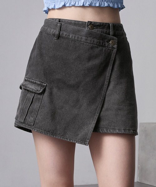 nui nullu（ヌイヌル）の「【nui nullu】グラデーションラップデニム カーゴショートパンツ（デニムパンツ・レディース・ブラック系/ブルー系・S/M）」の15枚目の写真