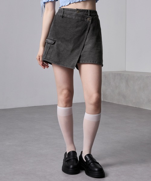 nui nullu（ヌイヌル）の「【nui nullu】グラデーションラップデニム カーゴショートパンツ（デニムパンツ・レディース・ブラック系/ブルー系・S/M）」の17枚目の写真