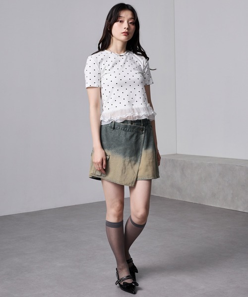 nui nullu（ヌイヌル）の「【nui nullu】グラデーションラップデニム カーゴショートパンツ（デニムパンツ・レディース・ブラック系/ブルー系・S/M）」の9枚目の写真