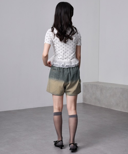 nui nullu（ヌイヌル）の「【nui nullu】グラデーションラップデニム カーゴショートパンツ（デニムパンツ・レディース・ブラック系/ブルー系・S/M）」の11枚目の写真