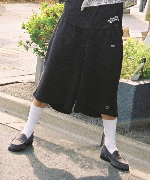 mp13747- Sweat wide short pants スウェットワイドショーツ