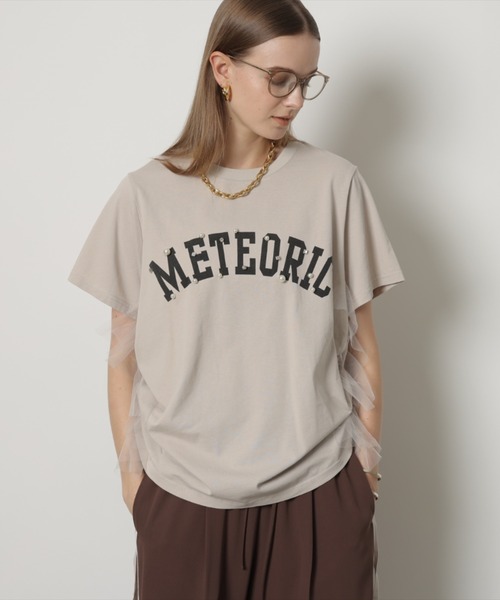 サイドチュールロゴTシャツ新品アルページュストーリー完売‼️ サイドチュールロゴT-shirt | Tシャツ・カットソー | CADUNE