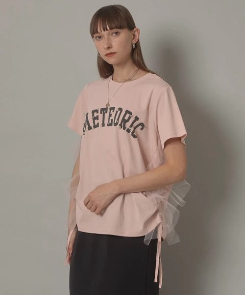 サイドチュールロゴT-shirt（Tシャツ/カットソー）｜CADUNE