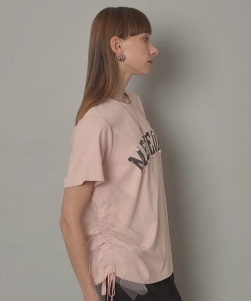 タグ付き　サイドチュールロゴT-shirt サイドチュールロゴT-shirt（Tシャツ/カットソー）｜CADUNE