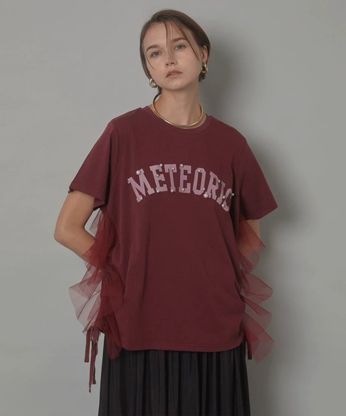 サイドチュールロゴTシャツ新品アルページュストーリー完売‼️ サイドチュールロゴT-shirt | Tシャツ・カットソー | CADUNE