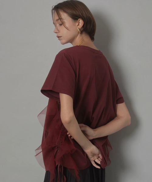 CADUNE カデュネ サイドチュールロゴT-shirt サイドチュールロゴT-shirt（Tシャツ/カットソー）｜CADUNE