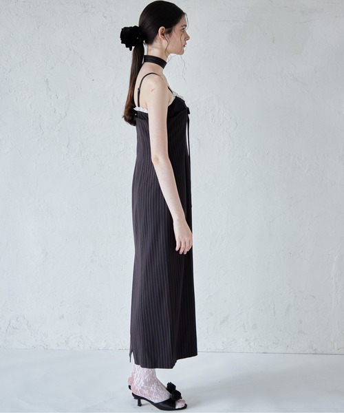 etre loin（エトルワン）の「Stripe ribbon tight dress（ドレス・レディース・ブラック/グレー/ネイビー・M）」の16枚目の写真