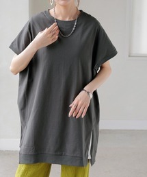 さらっと綿100% チュニックTシャツ