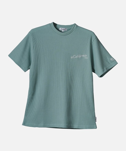 EVOLUTION(エボリューション)の「サーフ系ワンポイント刺繍半袖tシャツ(Tシャツ/カットソー・メンズ・オフホワイト/ブラック/ミント/ブラウン・MEDIUM/LARGE/X-LARGE)」の1枚目の写真