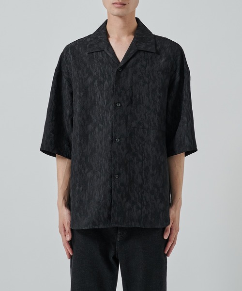 STUDIOUS(ステュディオス)の「【STUDIOUS】JACQUARD SHIRTS S.S(シャツ/ブラウス・メンズ・ライトベージュ/ブラック・1/2)」の11枚目の写真