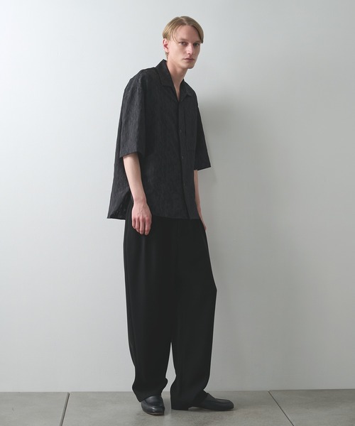 STUDIOUS(ステュディオス)の「【STUDIOUS】JACQUARD SHIRTS S.S(シャツ/ブラウス・メンズ・ライトベージュ/ブラック・1/2)」の13枚目の写真