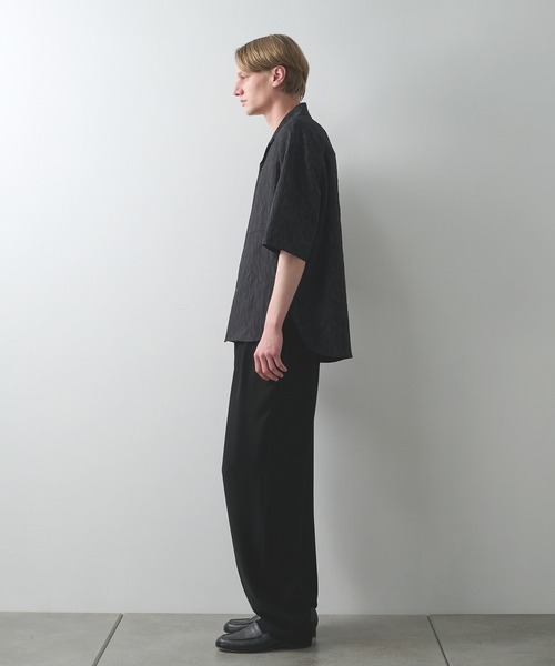 STUDIOUS(ステュディオス)の「【STUDIOUS】JACQUARD SHIRTS S.S(シャツ/ブラウス・メンズ・ライトベージュ/ブラック・1/2)」の14枚目の写真