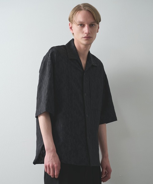 STUDIOUS(ステュディオス)の「【STUDIOUS】JACQUARD SHIRTS S.S(シャツ/ブラウス・メンズ・ライトベージュ/ブラック・1/2)」の12枚目の写真