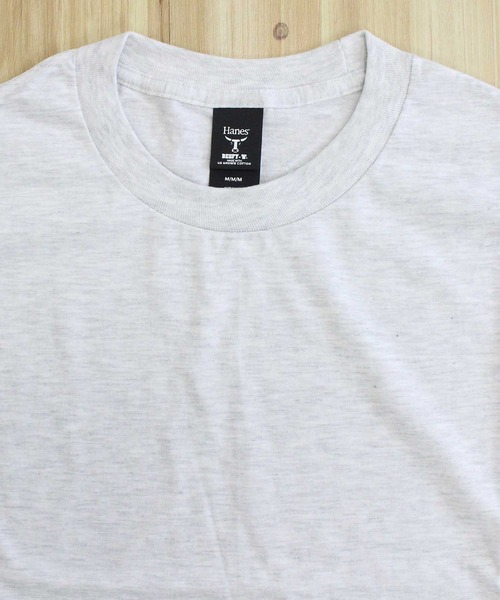 HANES(ヘインズ)の「ビーフィーT BEEFY-T 無地 半袖Tシャツ(Tシャツ/カットソー・メンズ・レッド/グリーン/アッシュ/ブラック/ホワイト/ブルー/オレンジ/イエロー/ネイビー/ライム・M/XL/L)」の13枚目の写真