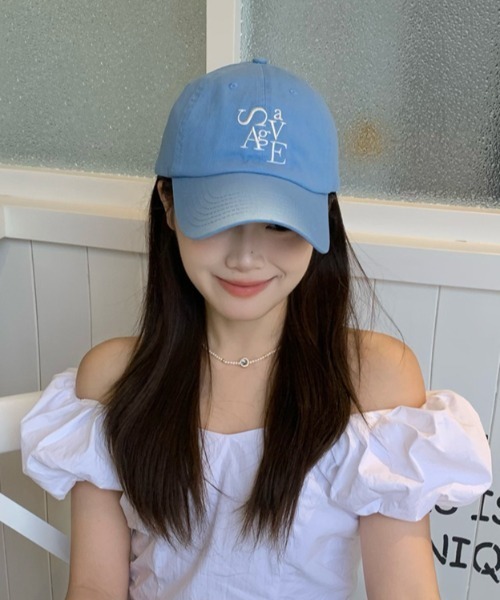Vipoa(ヴィポア)の「ロゴ刺繍キャップ(キャップ・レディース・アイボリー/ブラック/ライトブルー/ピンク/ベージュ/ネイビー・FREE)」の9枚目の写真