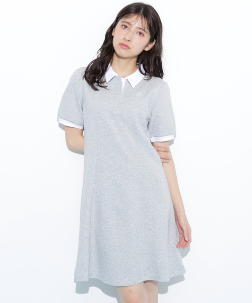 JILL BY JILLSTUART ポロ衿カットソーワンピース グレー ◇ポロ衿カットソーワンピース（ワンピース）｜JILL by JILL