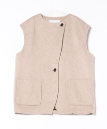 Audrey and John Wad（オードリーアンドジョンワッド）の「ウールビーバーワイドベスト（ノーカラージャケット）」