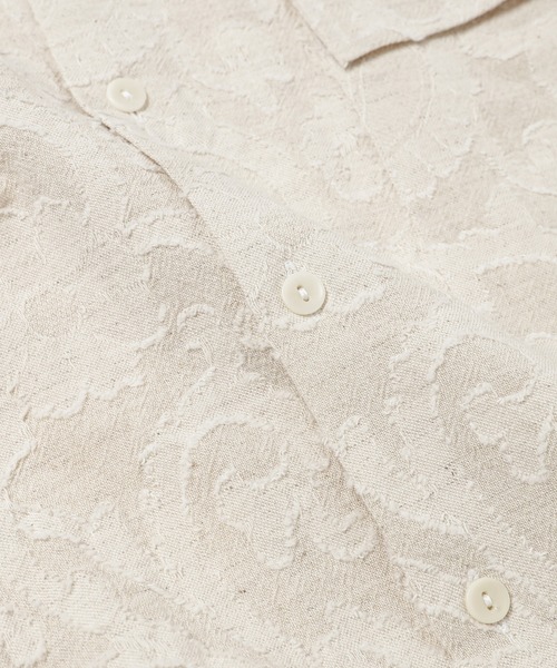 WhoWhat（フーワット）の「PAISLEY JACQUARD OPEN COLLAR SHIRT（シャツ/ブラウス・メンズ・ベージュ系その他/ブルー・M）」の9枚目の写真