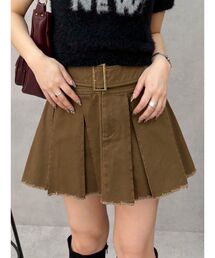 Admiral プリーツスカート ブラウン系 Admiral プリーツスカート ブラウン系 23区 【洗える】レザー