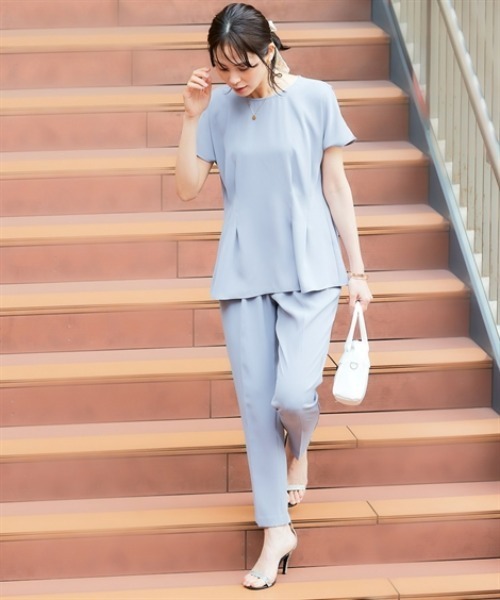 7days Life Styling(セブンデイズライフスタイリング)の「美極とろみ素材テーパードパンツ(しわになりにくい・洗濯機OK)(スラックス・レディース・グレー/チャコール/ブラック・S/M/L/LL)」の7枚目の写真