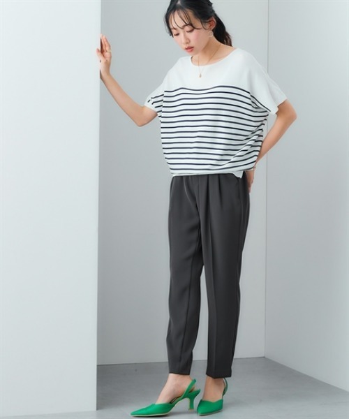 7days Life Styling(セブンデイズライフスタイリング)の「美極とろみ素材テーパードパンツ(しわになりにくい・洗濯機OK)(スラックス・レディース・グレー/チャコール/ブラック・S/M/L/LL)」の10枚目の写真