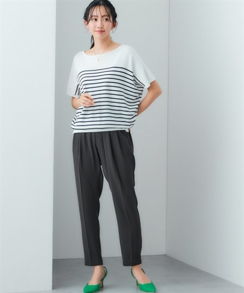 7days Life Styling(セブンデイズライフスタイリング)の「美極とろみ素材テーパードパンツ(しわになりにくい・洗濯機OK)(スラックス・レディース・グレー/チャコール/ブラック・S/M/L/LL)」の11枚目の写真